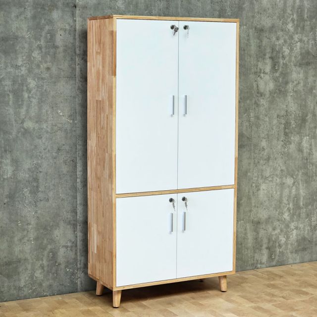 Tủ lưu trữ 80x35x157cm gỗ cao su KTB68267