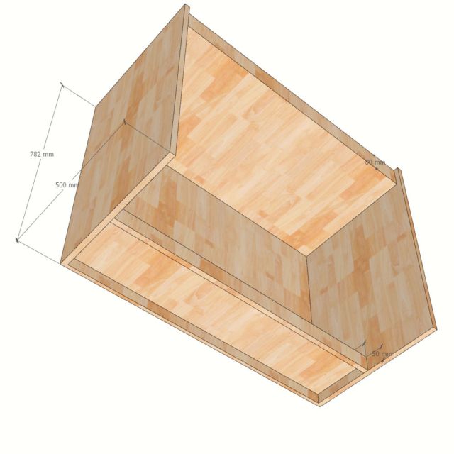 Tủ giấu tiền 100x50x80cm gỗ cao su GITI001