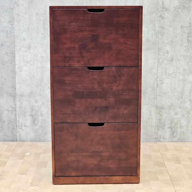 Tủ giày 3 ngăn 60x30x100cm gỗ cao su KG68014