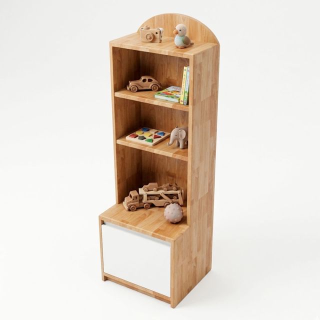 Kệ sách cho bé 40x35x120cm gỗ cao su TREM017