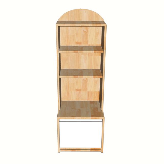 Kệ sách cho bé 40x35x120cm gỗ cao su TREM017