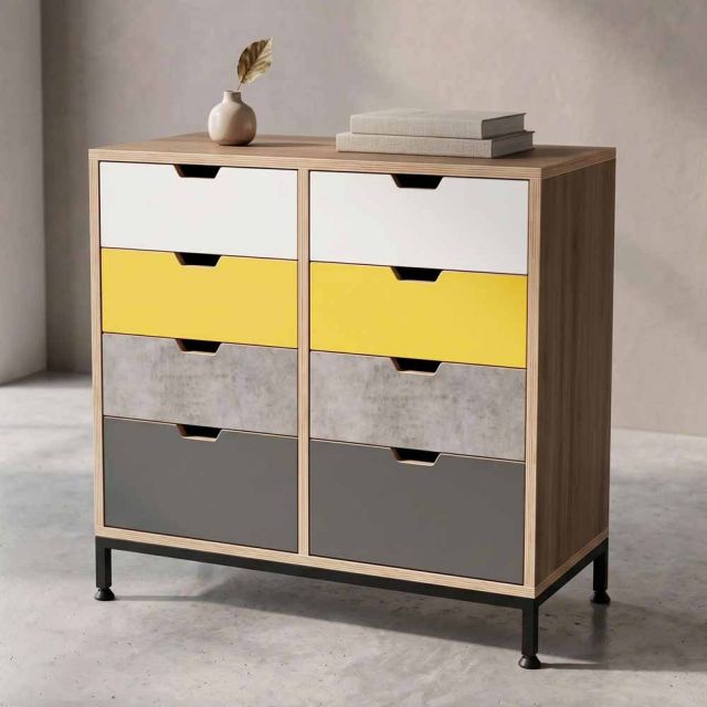 Kệ trang trí 80x40x71cm gỗ plywood chân sắt KTT68079