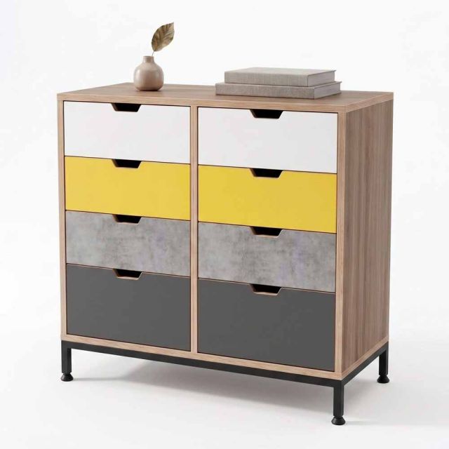 Kệ trang trí 80x40x71cm gỗ plywood chân sắt KTT68079