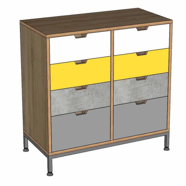 Kệ trang trí 80x40x71cm gỗ plywood chân sắt KTT68079