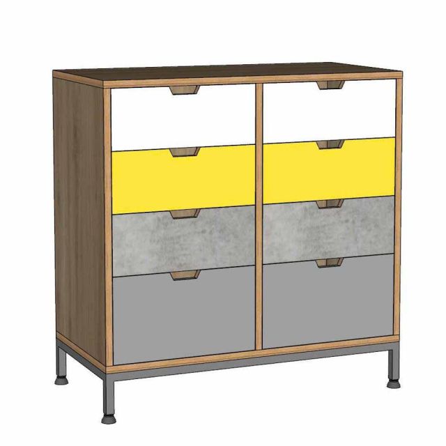 Kệ trang trí 80x40x71cm gỗ plywood chân sắt KTT68079