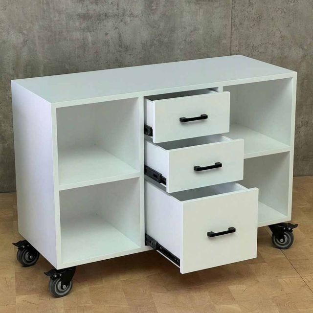 Tủ cá nhân di động 100x40x60cm gỗ cao su TCN68059