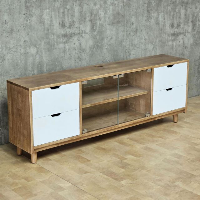 Kệ tủ TV 150x30x65cm gỗ cao su KTV68131