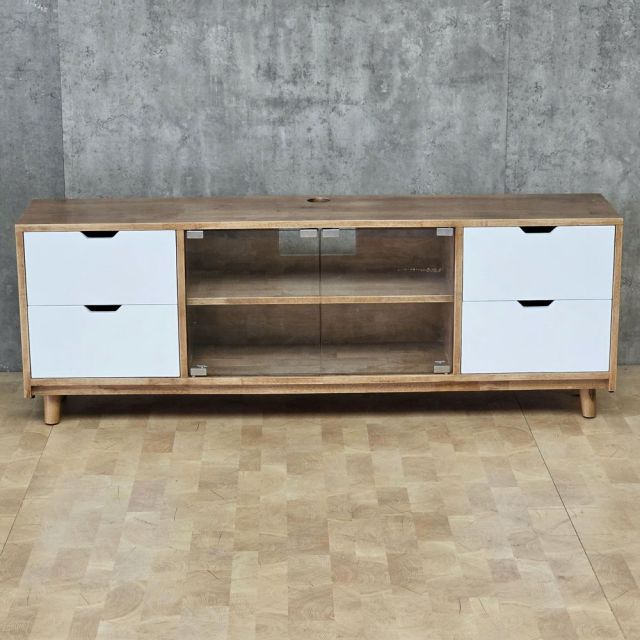 Kệ tủ TV 150x30x65cm gỗ cao su KTV68131