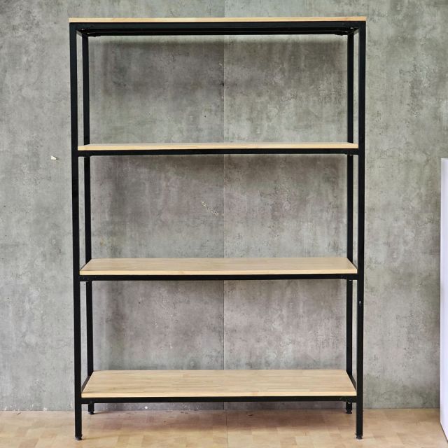 Kệ trưng bày 135x50x192cm gỗ cao su khung sắt KTT68080