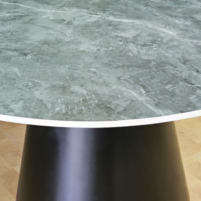 Bàn ăn tròn 120cm mặt ceramic chân sắt BA68313