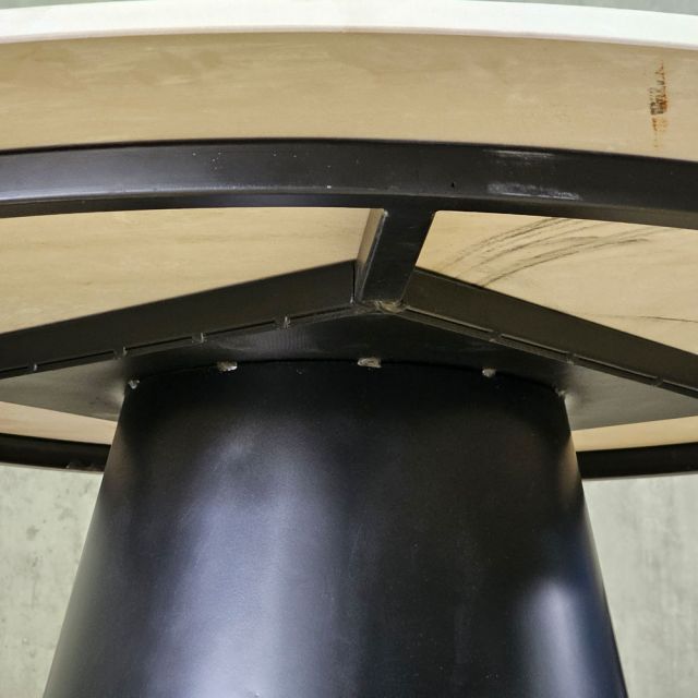 Bàn ăn tròn 120cm mặt ceramic chân sắt BA68313