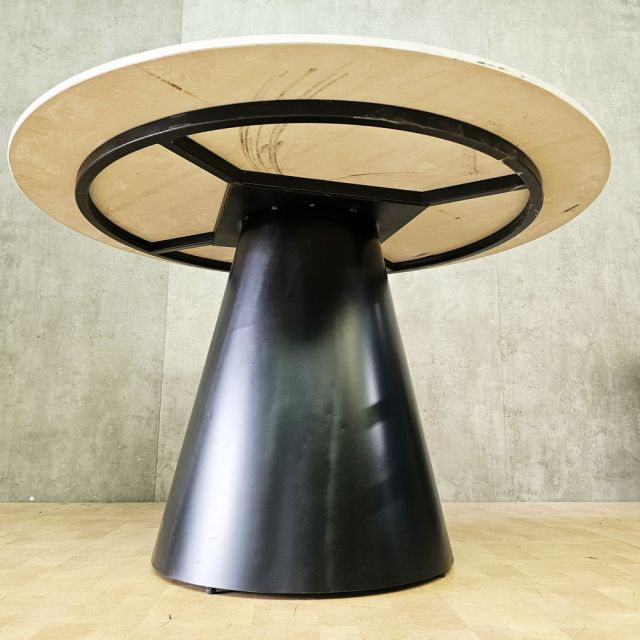 Bàn ăn tròn 120cm mặt ceramic chân sắt BA68313