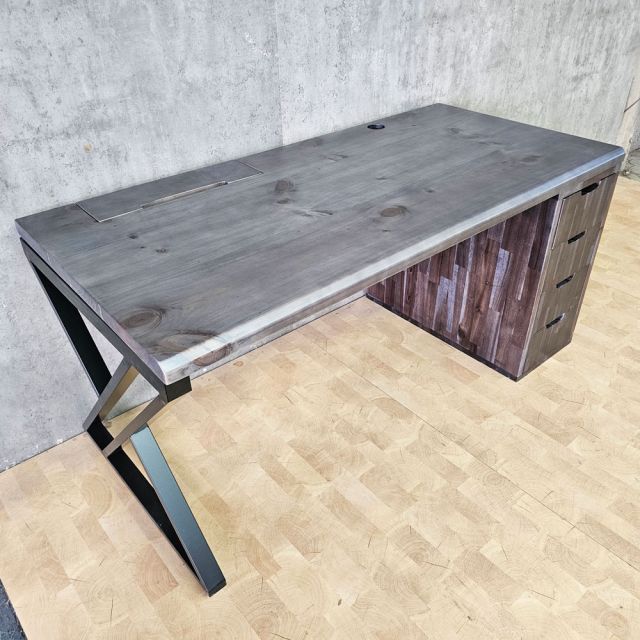 Bàn làm việc chân tủ 160x75cm gỗ tự nhiên BD68188