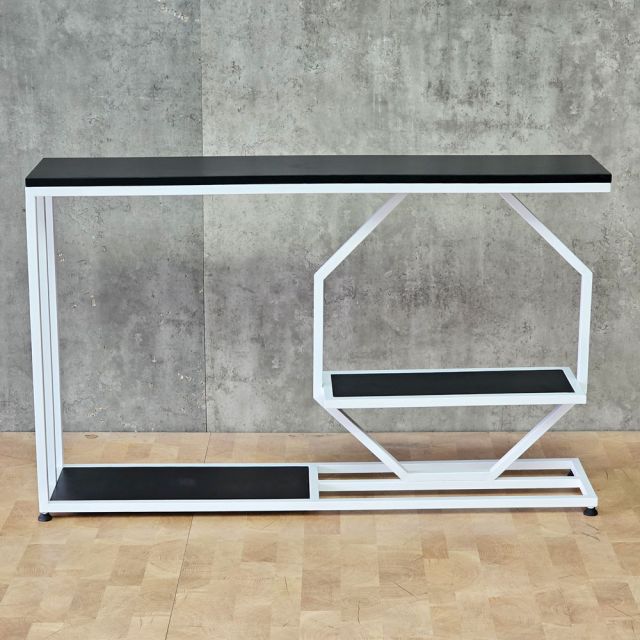 Bàn console 120x25x75cm gỗ cao su khung sắt CST116