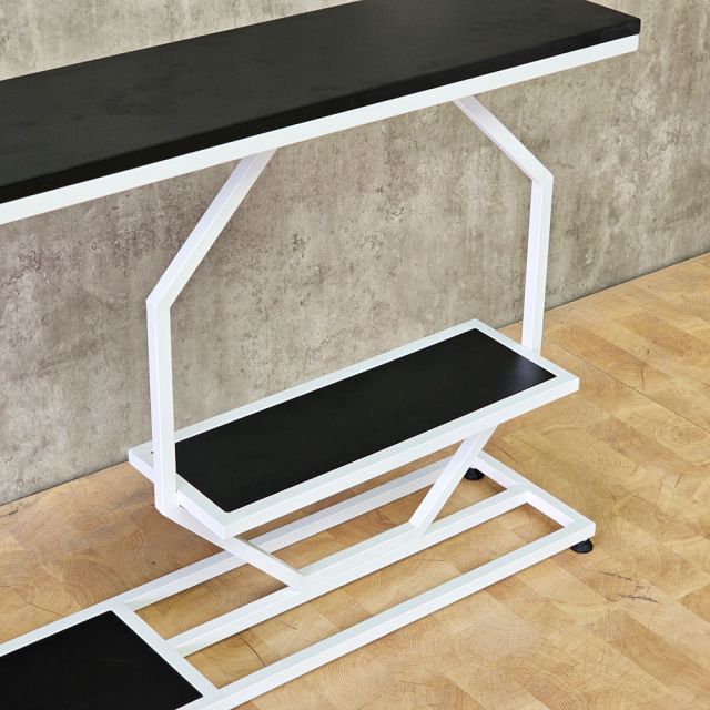 Bàn console 120x25x75cm gỗ cao su khung sắt CST116