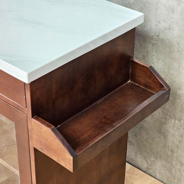 Bàn đảo bếp di động gỗ cao su KISL013