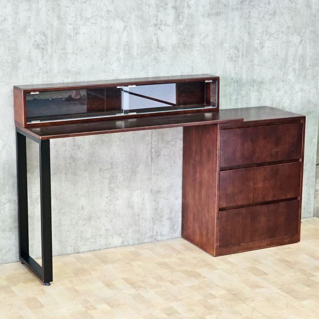 Bàn kết hợp tủ gỗ cao su BTD68085