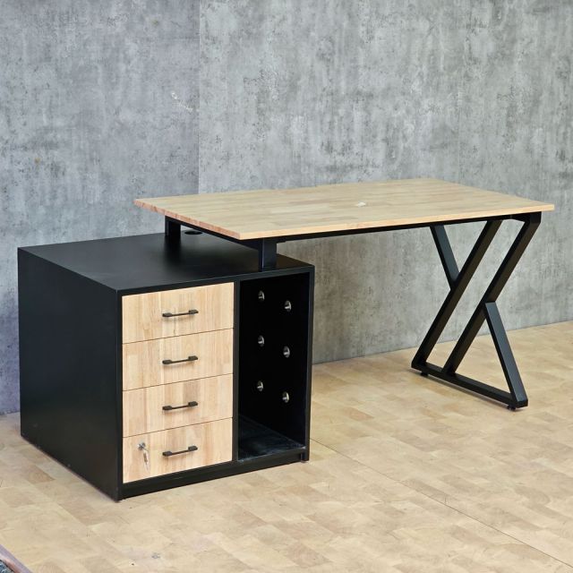 Bàn gác tủ 165x68cm gỗ cao su chân chữ X BD68189