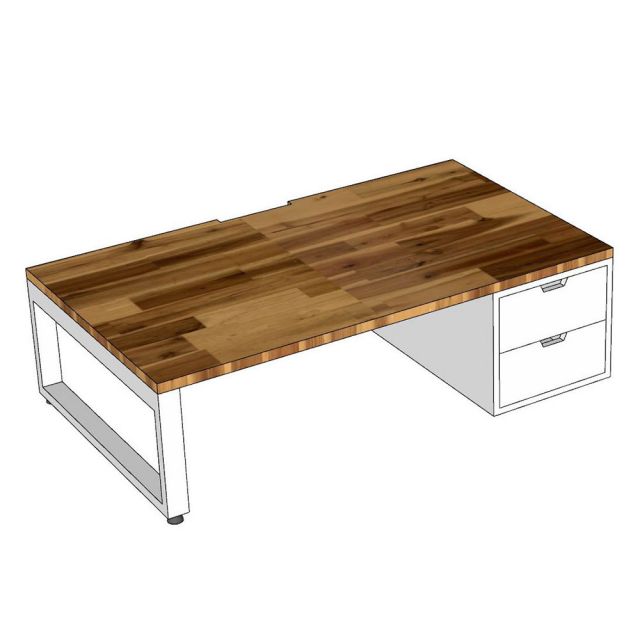 Bàn ngồi bệt gác tủ 120x70cm gỗ Tràm chân sắt - SGD020