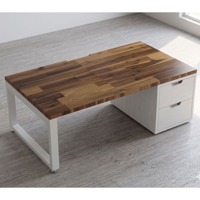 Bàn ngồi bệt gác tủ 120x70cm gỗ Tràm chân sắt - SGD020