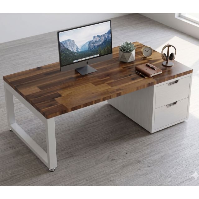 Bàn ngồi bệt gác tủ 120x70cm gỗ Tràm chân sắt - SGD020