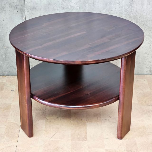 Bàn sofa tròn 2 tầng 60x60cm gỗ tràm TT68372