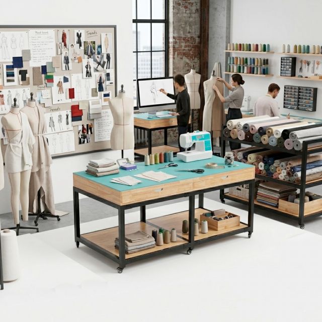 Bàn thao tác 198x105x75cm gỗ cao su WSTB007