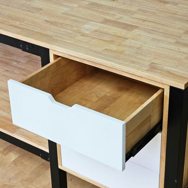 Bàn ra rập, cắt vải may mặc có ngăn tủ 180x90cm gỗ cao su WSTB003
