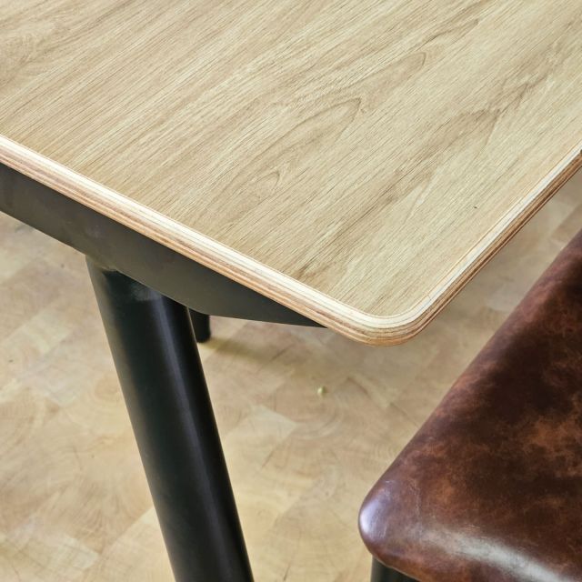 Combo bàn ăn chữ nhật 120x70cm và 4 ghế Bull sắt BBA233