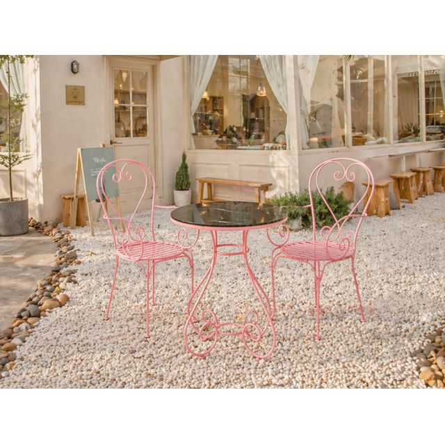 Bộ bàn ghế cafe, bàn ghế ngoài trời sắt hoa văn CBCF230