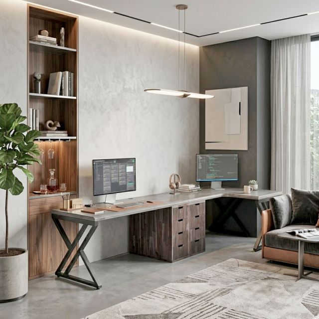 Bàn cụm 2 người ngồi chân tủ gỗ tự nhiên BD68187