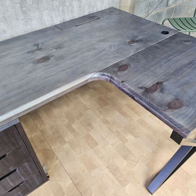 Bàn cụm 2 người ngồi chân tủ gỗ tự nhiên BD68187