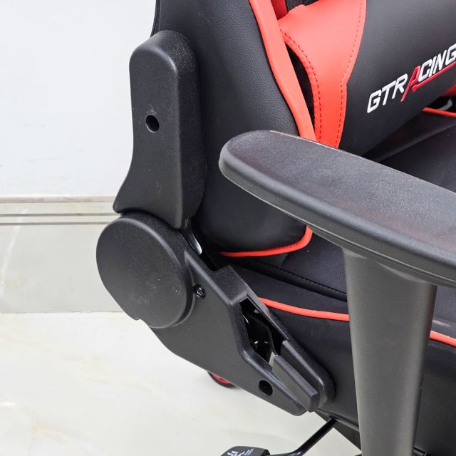 Ghế Gaming chân xoay bọc nệm đỏ GC68039