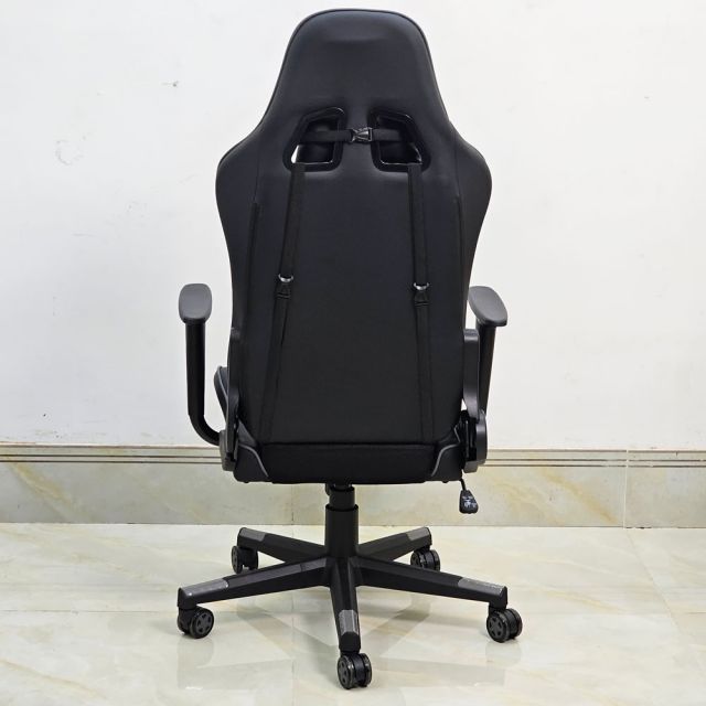 Ghế Gaming chân xoay bọc nệm xám GC68038