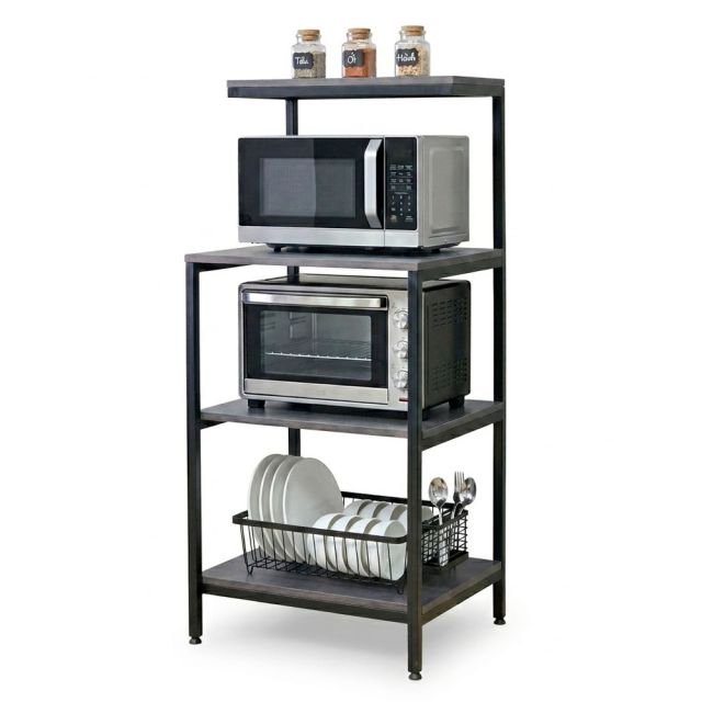 Kệ lò vi sóng 60x50x132cm gỗ cao su KB68102