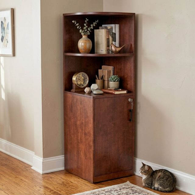 Kệ tủ góc tường 43x47x140cm gỗ cao su KGT68059