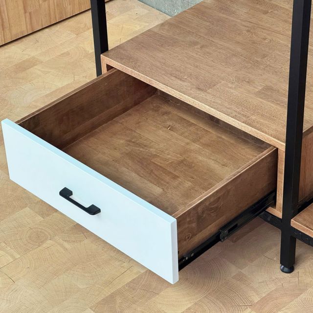 Kệ tủ treo quần áo 200x60x250cm gỗ cao su TQA68094