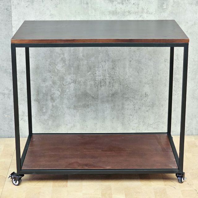 Xe đẩy 2 tầng 82x50x74cm gỗ cao su KB68103