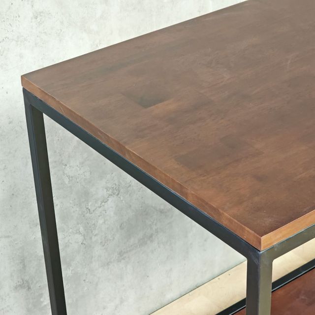 Xe đẩy 2 tầng 82x50x74cm gỗ cao su KB68103