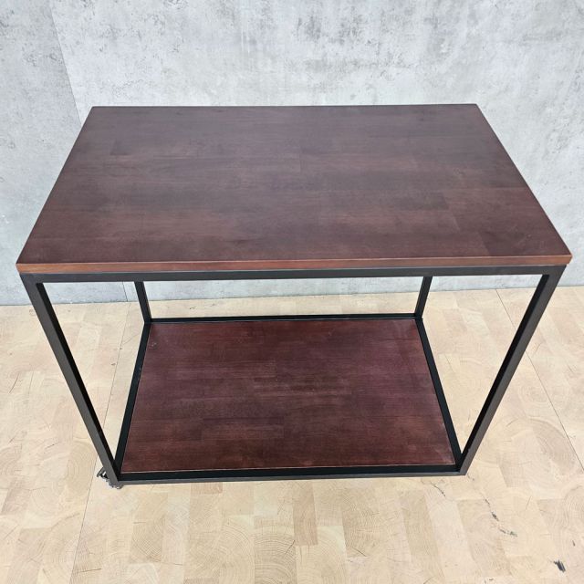 Xe đẩy 2 tầng 82x50x74cm gỗ cao su KB68103