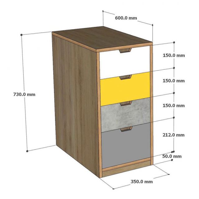 Tủ cá nhân 35x60x73cm gỗ plywood TCN68096