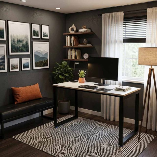 Bàn làm việc 120x60cm gỗ plywood hệ Rectang HBRT138