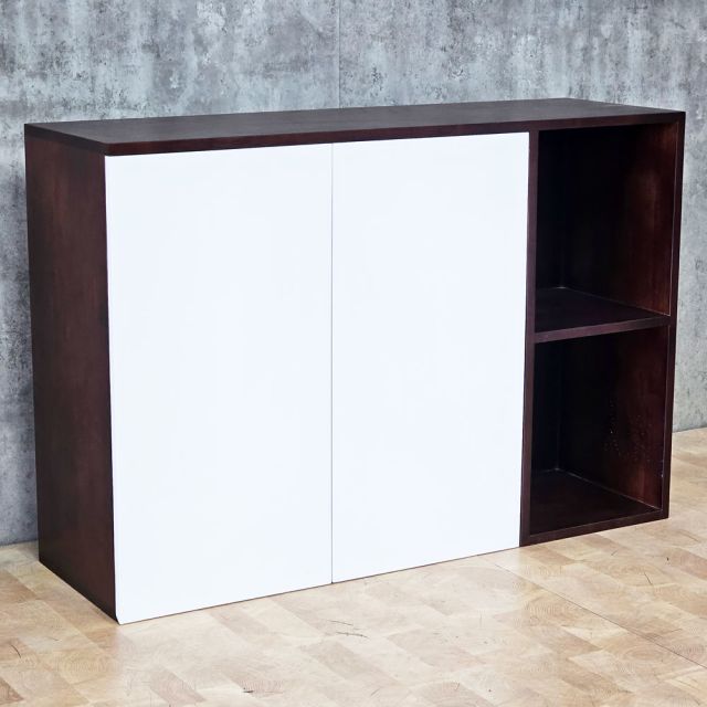 Tủ bếp treo tường 110x35x75cm gỗ cao su TBT020