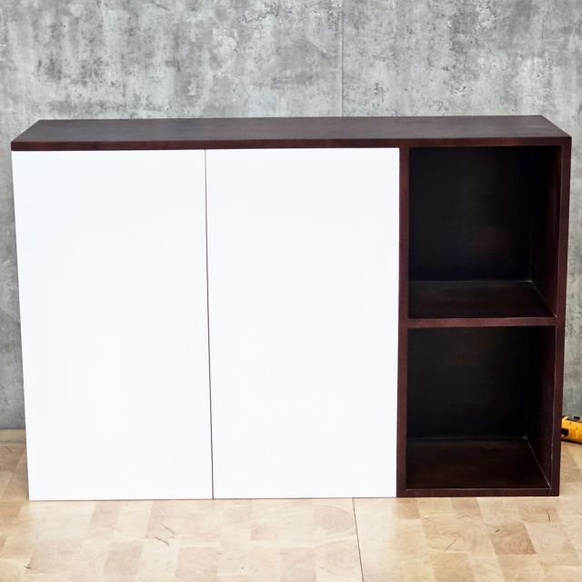 Tủ bếp treo tường 110x35x75cm gỗ cao su TBT020