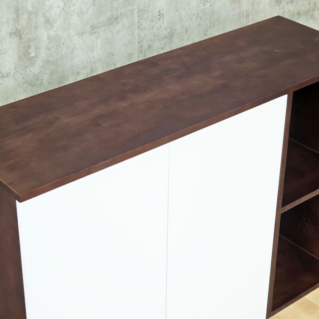 Tủ bếp treo tường 110x35x75cm gỗ cao su TBT020