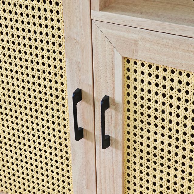 Tủ đựng thùng rác 80x40x95cm gỗ cao su TDR002