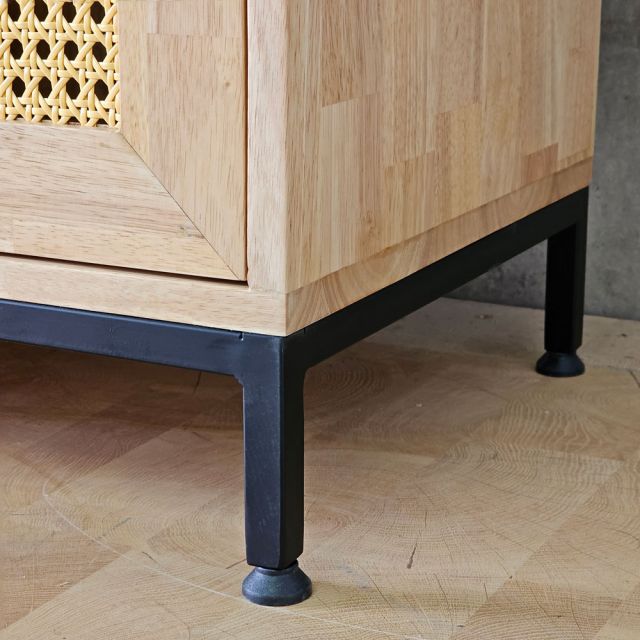 Tủ đựng thùng rác 80x40x95cm gỗ cao su TDR002