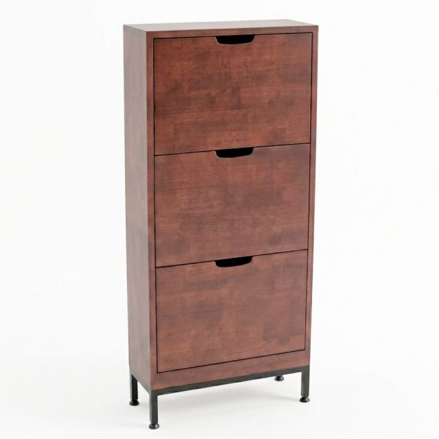 Tủ giày cửa lật 50x20x110cm gỗ cao su KG68124