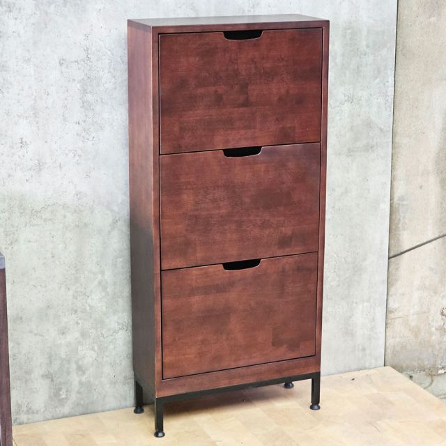 Tủ giày cửa lật 50x20x110cm gỗ cao su KG68124