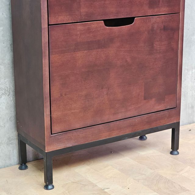 Tủ giày cửa lật 50x20x110cm gỗ cao su KG68124